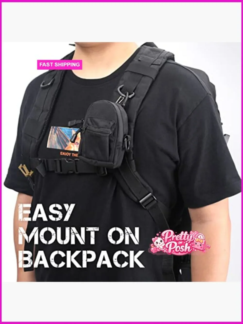 Tactical Compact EDC Pouch, 500D Nylon, Utility Zipper Pocket Organizer
